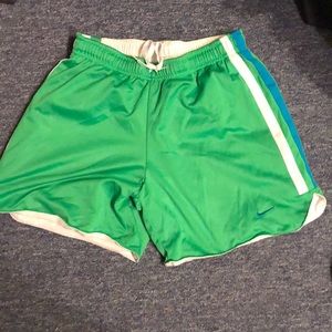 Nike white green reversible shorts size s